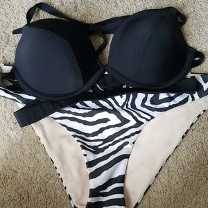 Zebra print bikini bottom